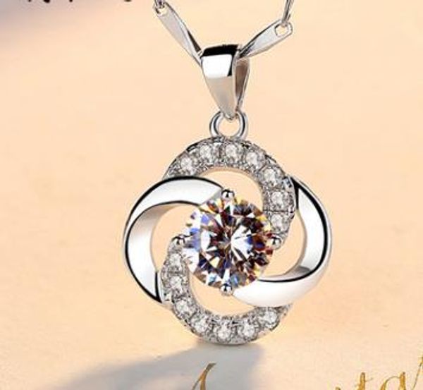 925 sterling silver four-leaf clover necklace female clavicle chain simple pendant female accessories