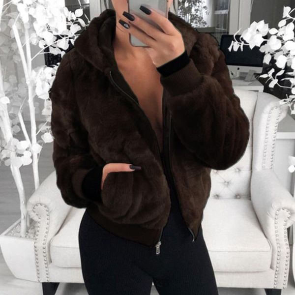 women winter warm coats new faux fur coat hooded high waist fashion slim fake fur jacket fleece overcoats plush hoody streetwear, Black
women winter warm coats new faux fur coat hooded high waist fashion slim fake fur jacket fleece overcoats plush hoody streetwear, Black