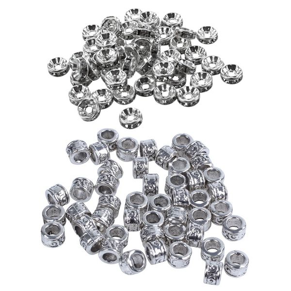 100 pcs spacers bead :50 pcs swirl spacer beads fit charm bracelet with 50 pcs clear rhinestone rondelle spacers beads 8x3mm sil
100 pcs spacers bead :50 pcs swirl spacer beads fit charm bracelet with 50 pcs clear rhinestone rondelle spacers beads 8x3mm sil