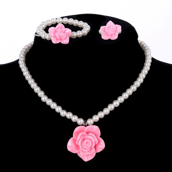 Imitation Pearls For Girls Children Flower Pendant Necklaces Bracelets Rings Sets For Baby photography Children's Accessories
Imitation Pearls For Girls Children Flower Pendant Necklaces Bracelets Rings Sets For Baby photography Children's Accessories