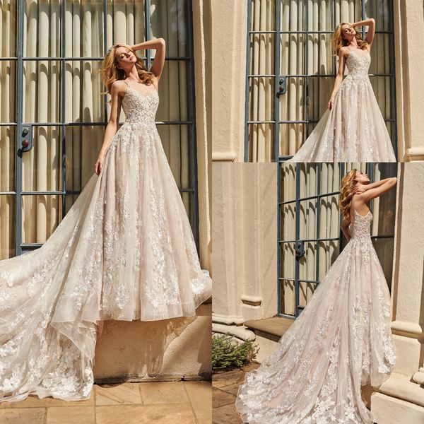 2020 wedding dresses spaghetti straps lace appliques beads bridal gowns backless sweep train a line wedding dress robe de mariee, White
2020 wedding dresses spaghetti straps lace appliques beads bridal gowns backless sweep train a line wedding dress robe de mariee, White