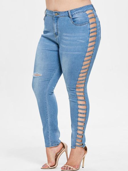 wipalo plus size lattice zipper 5xl skinny cut out jeans women big size ladies club hole jeans mom female pants femme, Blue
wipalo plus size lattice zipper 5xl skinny cut out jeans women big size ladies club hole jeans mom female pants femme, Blue