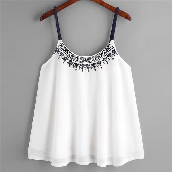 sell fashion womens and blouses summer 2019 sleeveless tank embroidered chiffon cami blouse camicette y18 y200622, White
sell fashion womens and blouses summer 2019 sleeveless tank embroidered chiffon cami blouse camicette y18 y200622, White