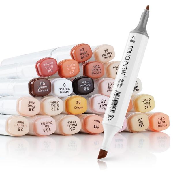 touchnew 24 colors skin tone marker pens dual tip alcohol-based markers skin colors set for figure painting
touchnew 24 colors skin tone marker pens dual tip alcohol-based markers skin colors set for figure painting