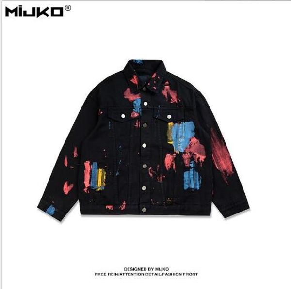 mens splash paint long sleeve jackets street denim jacket luxury men streetwear brand jacket wear on both sides clothing 3, Black;brown
mens splash paint long sleeve jackets street denim jacket luxury men streetwear brand jacket wear on both sides clothing 3, Black;brown