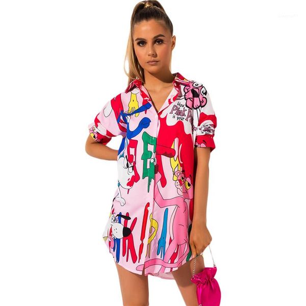 women dress fashion designer lapel neck ladies dresses casual panelled short sleeve female apparel with button summer cartoon printed, Black;gray
women dress fashion designer lapel neck ladies dresses casual panelled short sleeve female apparel with button summer cartoon printed, Black;gray