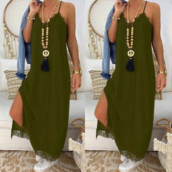 women's clothing dresses european american summer suspenders lace loose open hem casual dress, Black;gray
women's clothing dresses european american summer suspenders lace loose open hem casual dress, Black;gray