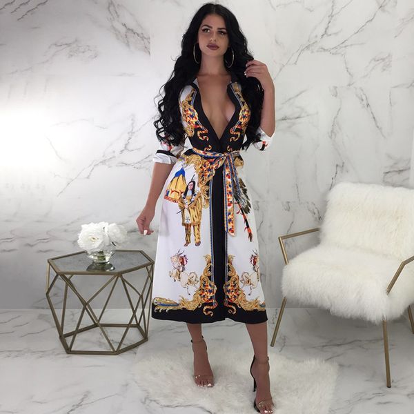 vintage women midi dress ethnic printed plunge 3/4 sleeve waist strap slim streetwear 2020 fashion retro dresses vestidos, Black;gray
vintage women midi dress ethnic printed plunge 3/4 sleeve waist strap slim streetwear 2020 fashion retro dresses vestidos, Black;gray
