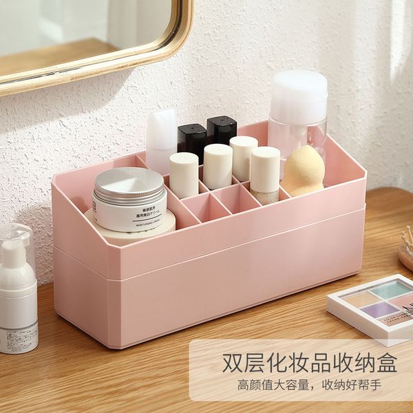 plastic makeup organizer double-layer jewelry storage box lipstick nail polish beauty blender box home deskorganizer
plastic makeup organizer double-layer jewelry storage box lipstick nail polish beauty blender box home deskorganizer