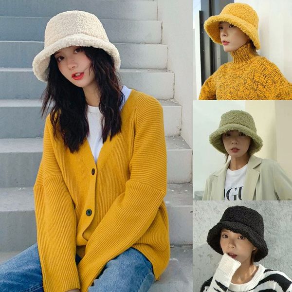 korean women girls winter faux wool bucket hat solid color fluffy plush thickenen warm wide brim sun shade retro fisherman, Blue;gray
korean women girls winter faux wool bucket hat solid color fluffy plush thickenen warm wide brim sun shade retro fisherman, Blue;gray