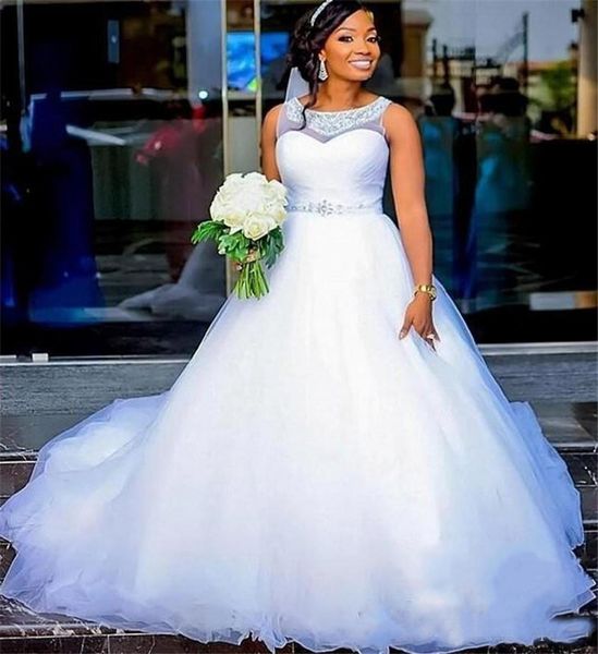 beaded plus size wedding dresses 2019 with sheer jewel neck sash puffy a line african bridal wedding gowns, White
beaded plus size wedding dresses 2019 with sheer jewel neck sash puffy a line african bridal wedding gowns, White