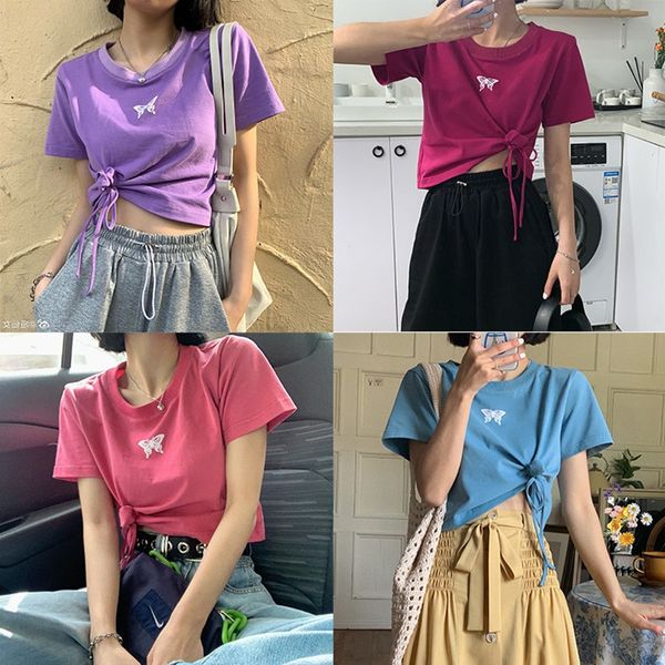 2 butterfly clip t-shirt sleeve clip wear drawstring butterfly high waist wear short t-shirt female round collar short sleeve jacket 2020 su, White
2 butterfly clip t-shirt sleeve clip wear drawstring butterfly high waist wear short t-shirt female round collar short sleeve jacket 2020 su, White