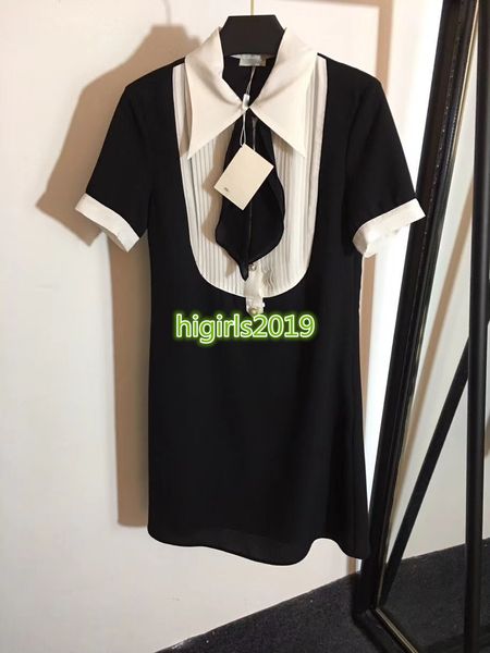 Women girl hirt dre pleated detail bow pearl button lapel neck hort leeve a line trumpet mini kirt high end fa hion luxury dre e
Women girl hirt dre pleated detail bow pearl button lapel neck hort leeve a line trumpet mini kirt high end fa hion luxury dre e