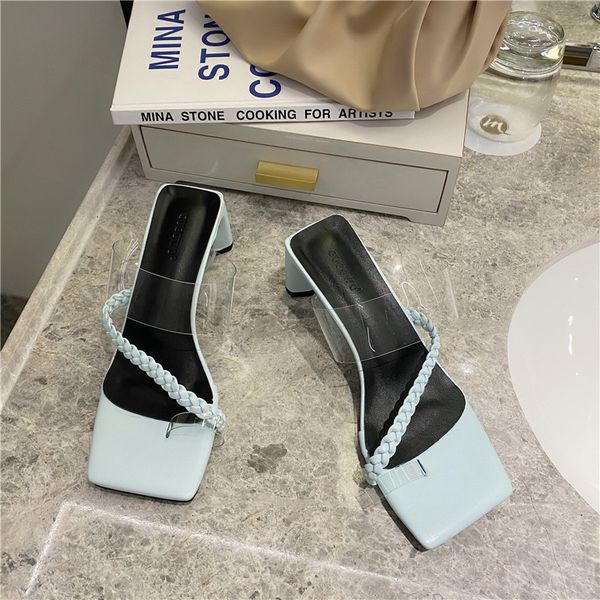 2020 new women clear pvc slippers high heels slides summer transparent slippers flip flops mules sandalias mujer, Black
2020 new women clear pvc slippers high heels slides summer transparent slippers flip flops mules sandalias mujer, Black