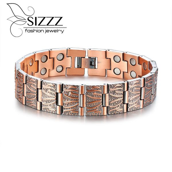 cross-border e-commerce jewelry 15mm*21.5cm red copper magnet health bracelet&bangles for men, Golden;silver
cross-border e-commerce jewelry 15mm*21.5cm red copper magnet health bracelet&bangles for men, Golden;silver
