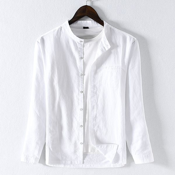men's casual shirts 2021 suehaiwe's brand shirt men linen spring white for long sleeve mens fashion solid male chemise, White;black
men's casual shirts 2021 suehaiwe's brand shirt men linen spring white for long sleeve mens fashion solid male chemise, White;black