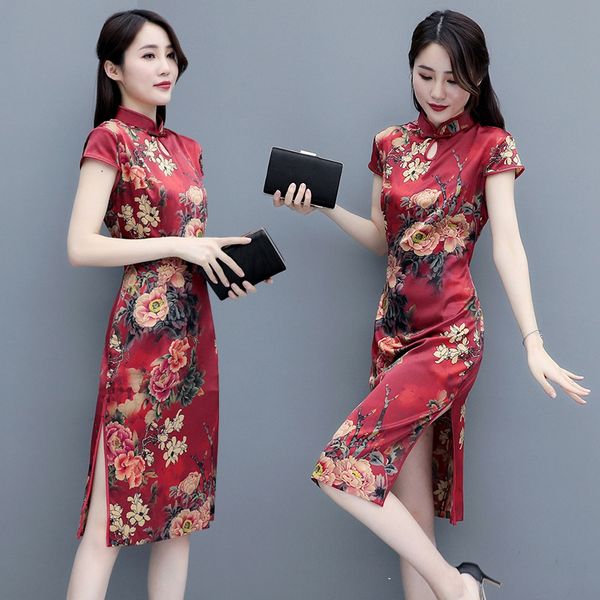 exotic apparel cheongsam modified version of the dress young girl 2020 new retro chinese style long show elegant woman, Red
exotic apparel cheongsam modified version of the dress young girl 2020 new retro chinese style long show elegant woman, Red