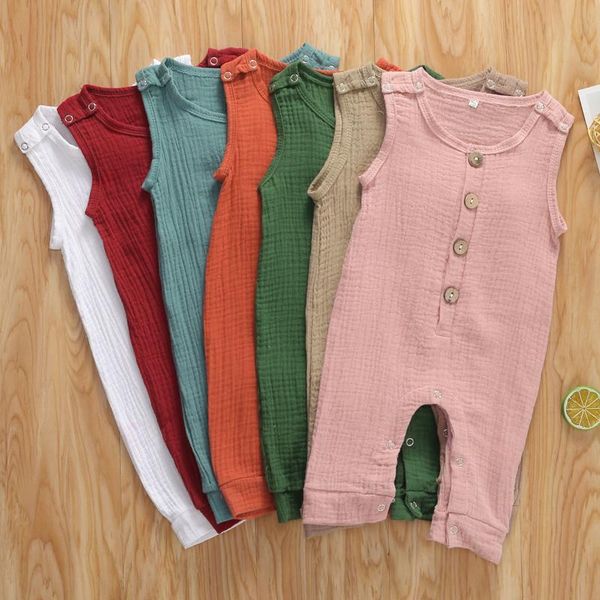 summer casual newborn baby boys girls romper cotton linen sleeveless one-pieces button jumpsuits toddler infant cotton clothes, Blue
summer casual newborn baby boys girls romper cotton linen sleeveless one-pieces button jumpsuits toddler infant cotton clothes, Blue