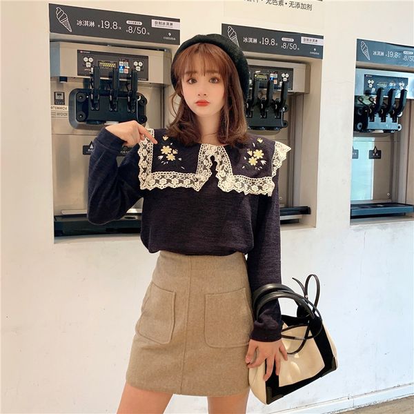 knitted sweater autumn and winter japanese navy collar sweet splice lace lace studen printingt girly heart girl shin harajuku, White;black
knitted sweater autumn and winter japanese navy collar sweet splice lace lace studen printingt girly heart girl shin harajuku, White;black