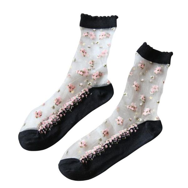 5 pairs short summer breathable fashion cute lace ultra thin women socks crystal silk girls rose flower spring soft transparent, Black;white
5 pairs short summer breathable fashion cute lace ultra thin women socks crystal silk girls rose flower spring soft transparent, Black;white