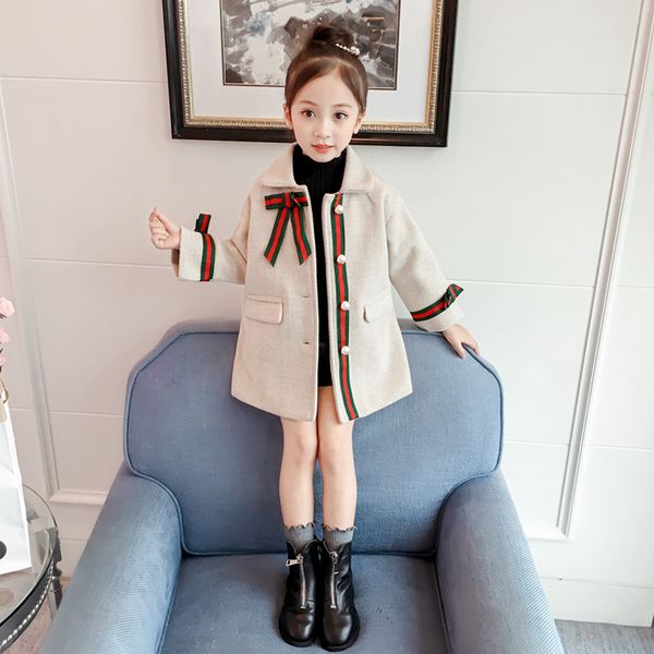 lady style girls woolen plaid trench cota kids lapel pearl buckle long outwear children bow thicken warm coat 2 colors, Blue;gray
lady style girls woolen plaid trench cota kids lapel pearl buckle long outwear children bow thicken warm coat 2 colors, Blue;gray