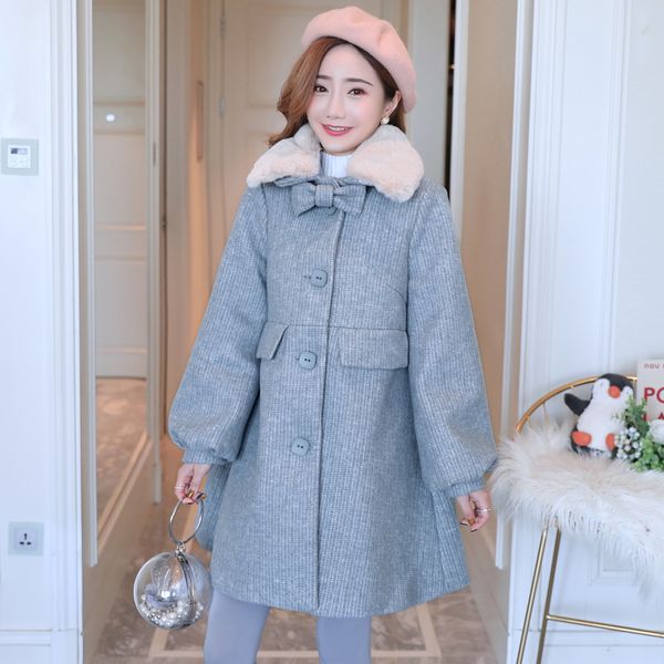 maternity cotton woolen coat 2020 winter loose fur collar long lantern sleeve single-breasted outwear pregnant women loose coats, White
maternity cotton woolen coat 2020 winter loose fur collar long lantern sleeve single-breasted outwear pregnant women loose coats, White