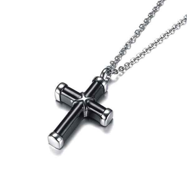 black cross cremation urn necklace in stainless steel memorial pendants religious jewelry, Silver
black cross cremation urn necklace in stainless steel memorial pendants religious jewelry, Silver