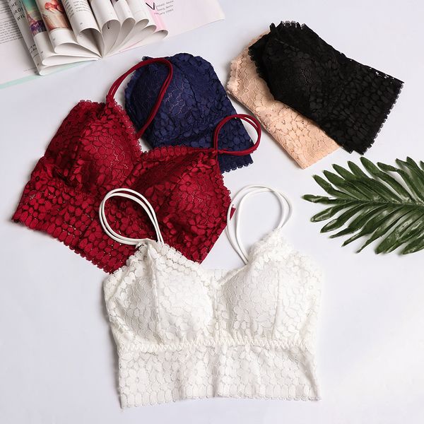 1pc lace bralette push up padded bra crop lingerie underwear wireless seamless ultra strap bras tanks, Black;white
1pc lace bralette push up padded bra crop lingerie underwear wireless seamless ultra strap bras tanks, Black;white
