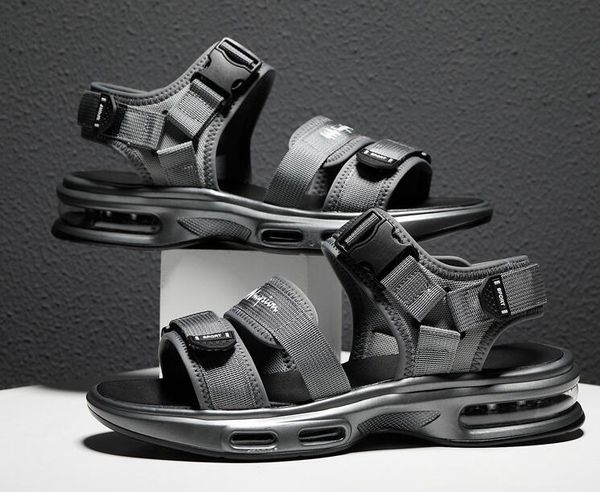 air-cushion damping sandals men 2020 fashion summer beach sandal comfortable breathable mesh outdoor travel casual shoes, Black 
air-cushion damping sandals men 2020 fashion summer beach sandal comfortable breathable mesh outdoor travel casual shoes, Black