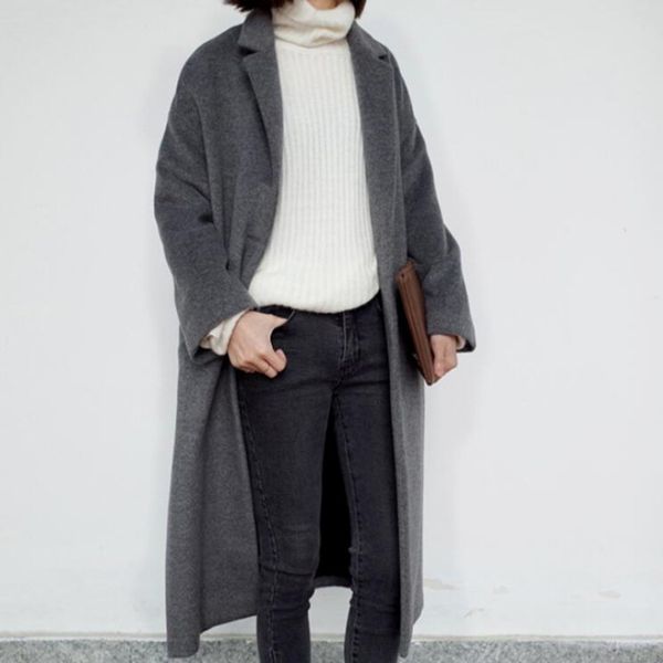 весна новая мода женщин slim fit шерстяные куртки женские ретро негабаритных смешанные шерсти длинное пальто дамы парки размер s-л, Black
весна новая мода женщин slim fit шерстяные куртки женские ретро негабаритных смешанные шерсти длинное пальто дамы парки размер s-л, Black