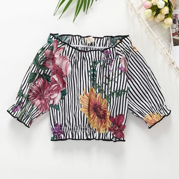 new summer toddler girl clothes set florll print off-shoulder t-shirt blouse trousers plnts clsull outfits sets o, White
new summer toddler girl clothes set florll print off-shoulder t-shirt blouse trousers plnts clsull outfits sets o, White