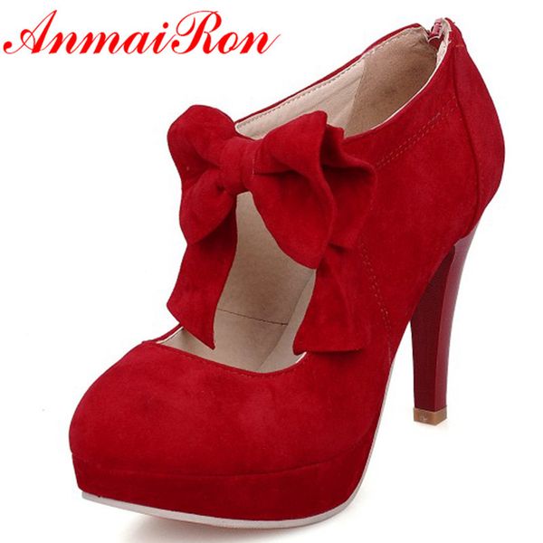 anmairon big size vintage style woman small bowtie platform pumps ladies high heeled shoes wedding shoes for women, Black
anmairon big size vintage style woman small bowtie platform pumps ladies high heeled shoes wedding shoes for women, Black