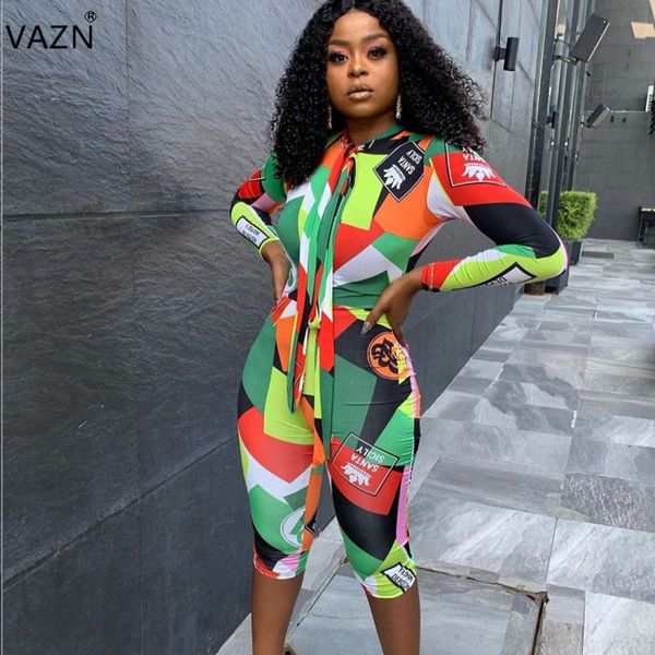 vazn shh8056 new list untidy fashion popular print bow bandage full sleeve women elastic knee length jumpsuits, Black;white
vazn shh8056 new list untidy fashion popular print bow bandage full sleeve women elastic knee length jumpsuits, Black;white