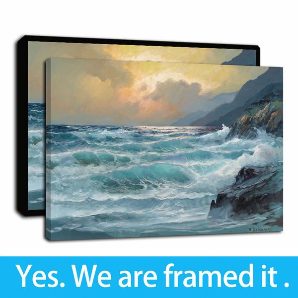 framed artwork blue sea wave scenery oil paintings print on canvas wall art paintings poster for home and office decor - ready to hang
framed artwork blue sea wave scenery oil paintings print on canvas wall art paintings poster for home and office decor - ready to hang