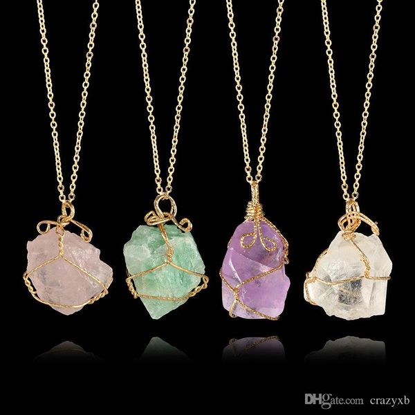 fashion irregular rainbow stone natural crystal chakra rock necklace gold color chain quartz pendant necklacefor for women, Silver
fashion irregular rainbow stone natural crystal chakra rock necklace gold color chain quartz pendant necklacefor for women, Silver
