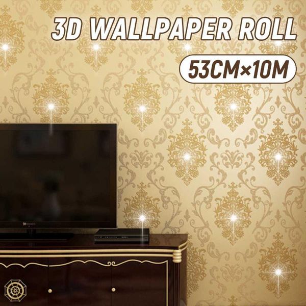 european 3d wallpaper roll non-woven damask embossed textured home wall decorations living room bedroom wall paper 53x1000cm
european 3d wallpaper roll non-woven damask embossed textured home wall decorations living room bedroom wall paper 53x1000cm