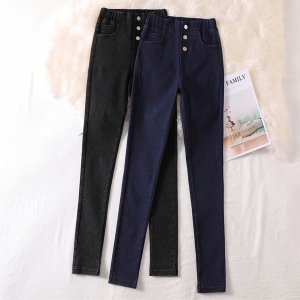 lucyever high elastic plus size women jeans fashion spring high waist cotton skinny pencil denmi pants casual black korean jean, Blue
lucyever high elastic plus size women jeans fashion spring high waist cotton skinny pencil denmi pants casual black korean jean, Blue