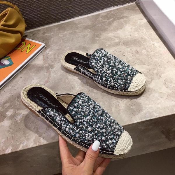 loafers flat shoes female string bead womens slippers outdoor slides cover toe low pantofle soft 2020 summer, Black
loafers flat shoes female string bead womens slippers outdoor slides cover toe low pantofle soft 2020 summer, Black