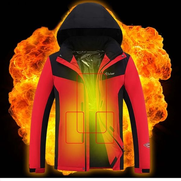 klv 2019 men winter outdoor usb infrared heating hooded jacket electric thermal clothing coat for hiking heated jacket 9911, Black;brown
klv 2019 men winter outdoor usb infrared heating hooded jacket electric thermal clothing coat for hiking heated jacket 9911, Black;brown