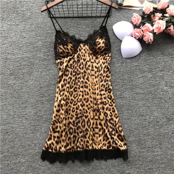 women's sleepwear daeyard fashion leopard nightgown women silk sleep lounge night dress lace satin summer mini home clothes, Black;red
women's sleepwear daeyard fashion leopard nightgown women silk sleep lounge night dress lace satin summer mini home clothes, Black;red