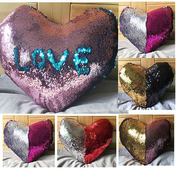 reversible sequin mermaid heart shape pillow case glitter magical color changing sofa cushion case double color cushion cover
reversible sequin mermaid heart shape pillow case glitter magical color changing sofa cushion case double color cushion cover