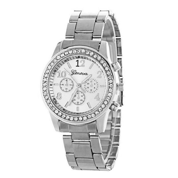 new trendy women crystal quartz watch geneva three-eye diamond watch luxury stainless steel strap round dial, Slivery;brown
new trendy women crystal quartz watch geneva three-eye diamond watch luxury stainless steel strap round dial, Slivery;brown