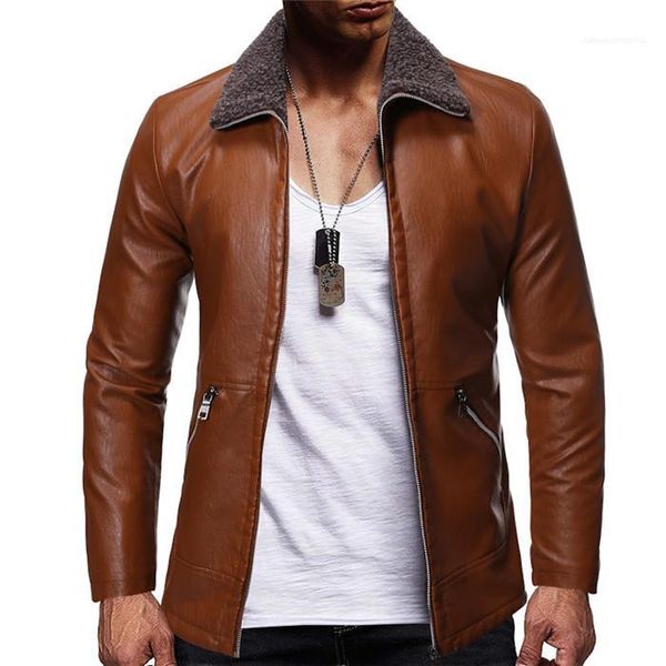 fashion style casual apparel mens autumn designer pu jackets long sleeve lapel neck zipper regular plus size homme clothing, Black
fashion style casual apparel mens autumn designer pu jackets long sleeve lapel neck zipper regular plus size homme clothing, Black
