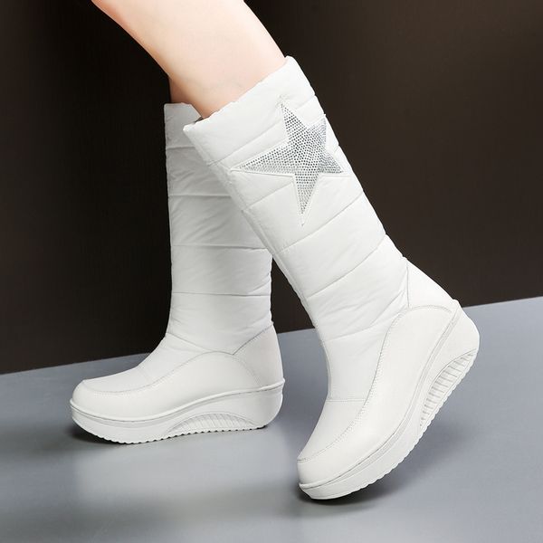 xianyiduo 2019 winter women's shoes platform snow boots knee-high big size 40-44 short plush white crystal, Black
xianyiduo 2019 winter women's shoes platform snow boots knee-high big size 40-44 short plush white crystal, Black