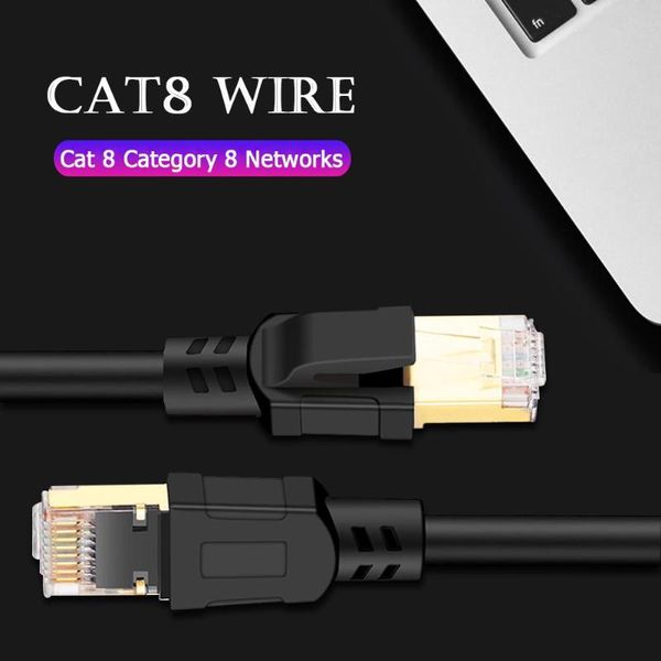 

cat8 ethernet cable rj45 8p8c network cable 2000mhz high speed patch 25/40gbps supports high bandwidth up to 2ghz (2000mhz