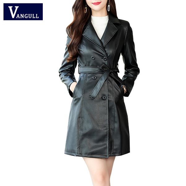 vangull women sheepskin pu leather jacket belt gothic black trench wash autumn winter double-breasted plus size cotton coat
vangull women sheepskin pu leather jacket belt gothic black trench wash autumn winter double-breasted plus size cotton coat