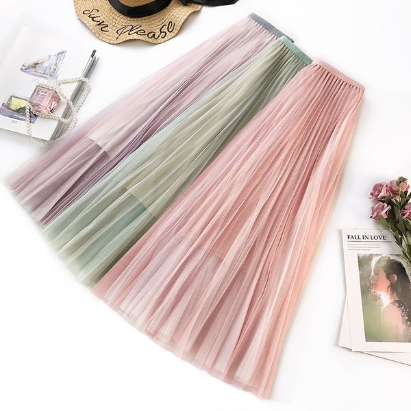 wasteheart spring pink purple green women skirt high waist mid-calf long skirt clothing mesh a-line skirts plus size, Black
wasteheart spring pink purple green women skirt high waist mid-calf long skirt clothing mesh a-line skirts plus size, Black