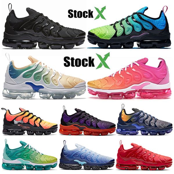 2020 new quality air vapormax plus tn mens cushion running shoes triple black aurora green summer sunset women trainers sport shoes, White;red
2020 new quality air vapormax plus tn mens cushion running shoes triple black aurora green summer sunset women trainers sport shoes, White;red
