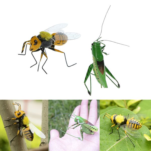 2pcs handcraft insect ornament lifelike insect figurines bee & katydid garden statue
2pcs handcraft insect ornament lifelike insect figurines bee & katydid garden statue