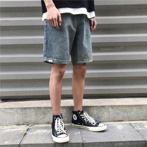 men's shorts jeans denim pants summer loose straight korean version casual pants fashion, Blue 
men's shorts jeans denim pants summer loose straight korean version casual pants fashion, Blue